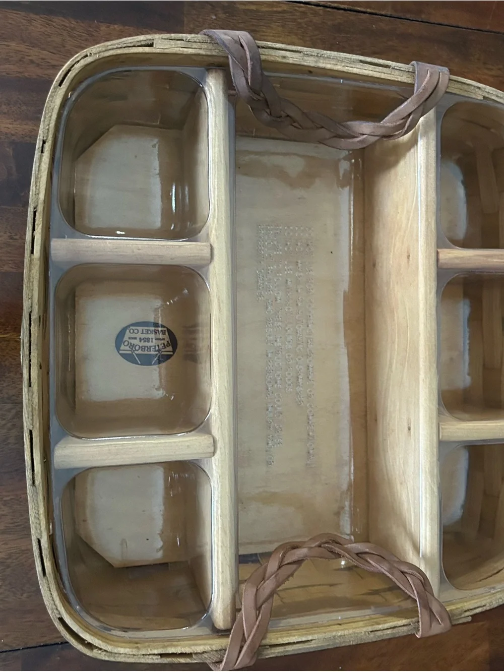 Peterboro Basket Buffet Caddy Snack Basket Chip Dip